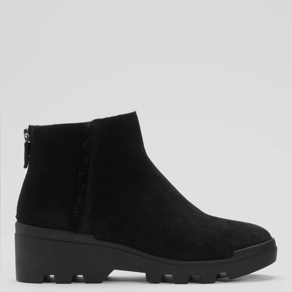 Eileen Fisher Rescue Weatherproof Suede Bootie sz8.5